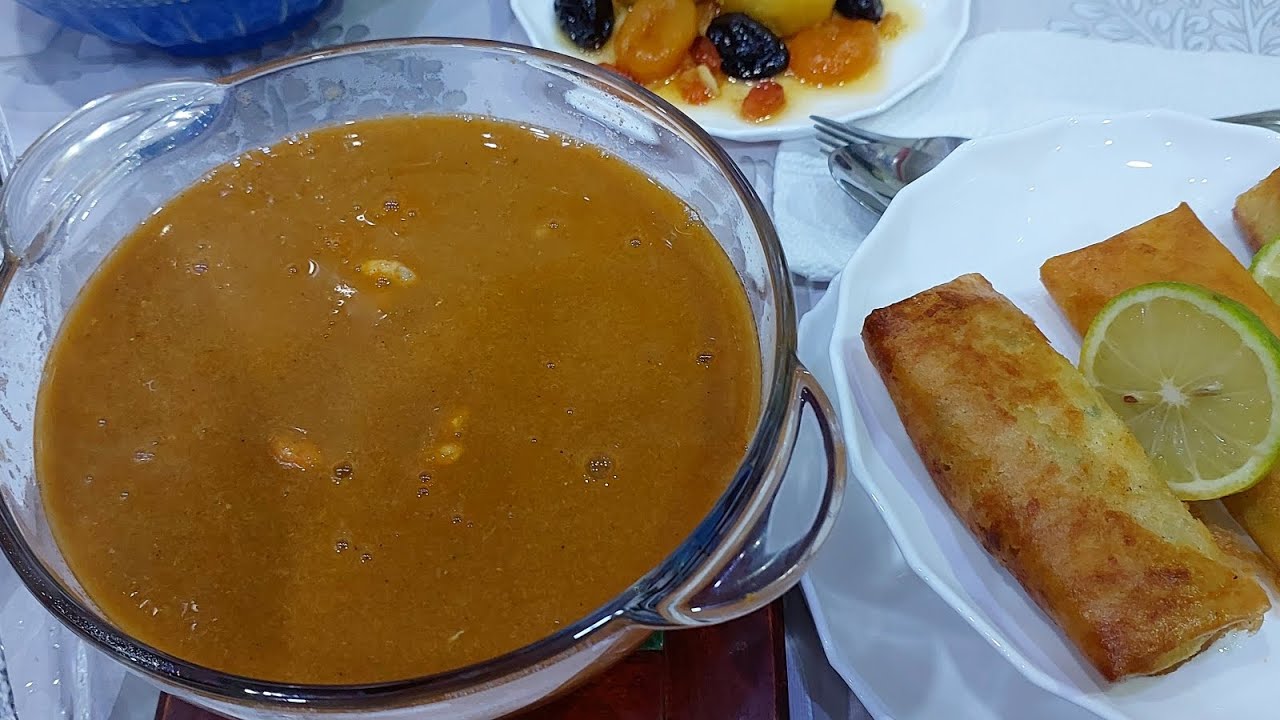 شربة اوحساء الحوت الراقي بنة على بنة..soupe de poisson savoureuse