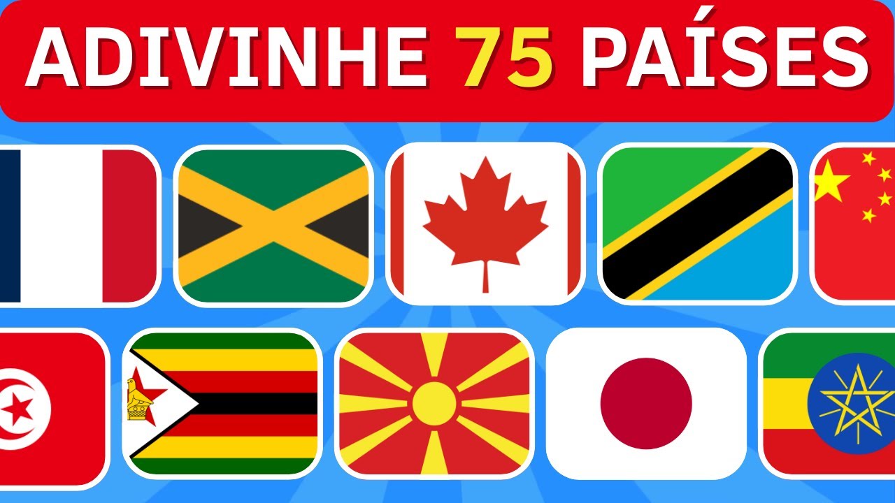 Adivinhe 75 Bandeiras em 5 segundos