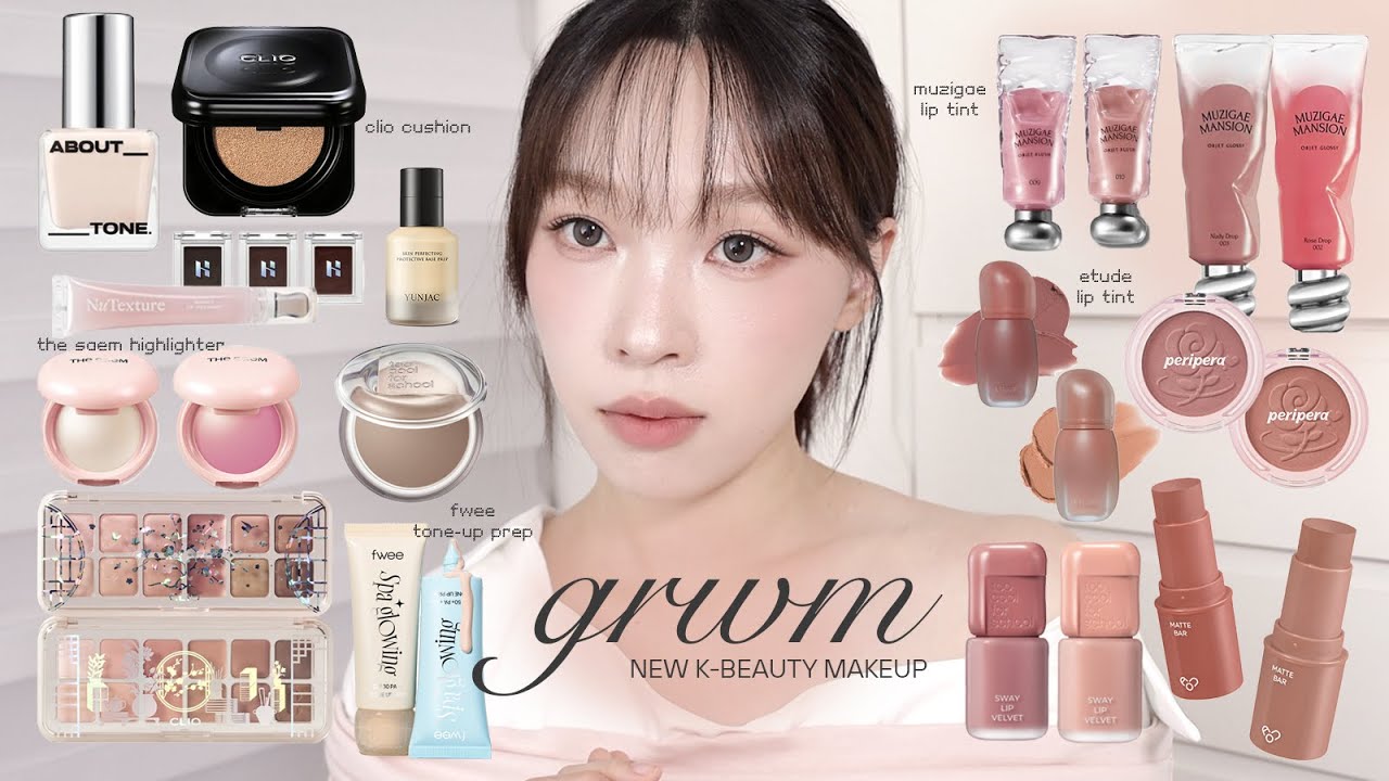 韓妝新品GRWM🕊️CLIO新版黑氣墊/柔美全霧面眼影盤/peripera玫瑰腮紅泥/宋智雅同款霧面唇釉 | heyitsmindy