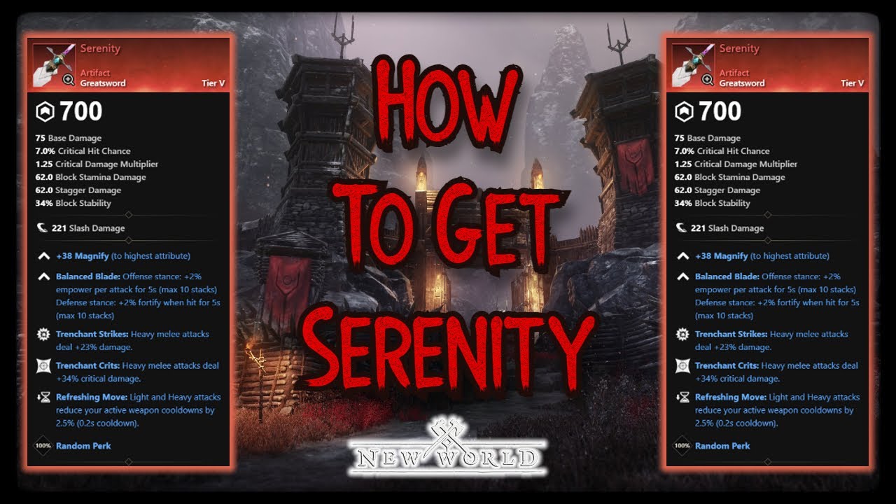 How To Get Serenity - The Greatsword Artifact (New World: Aeternum)