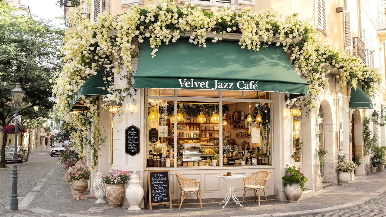 Spring Café Ambience 🌷 Smooth Jazz & Bossa Nova for Study, Work & Relaxation