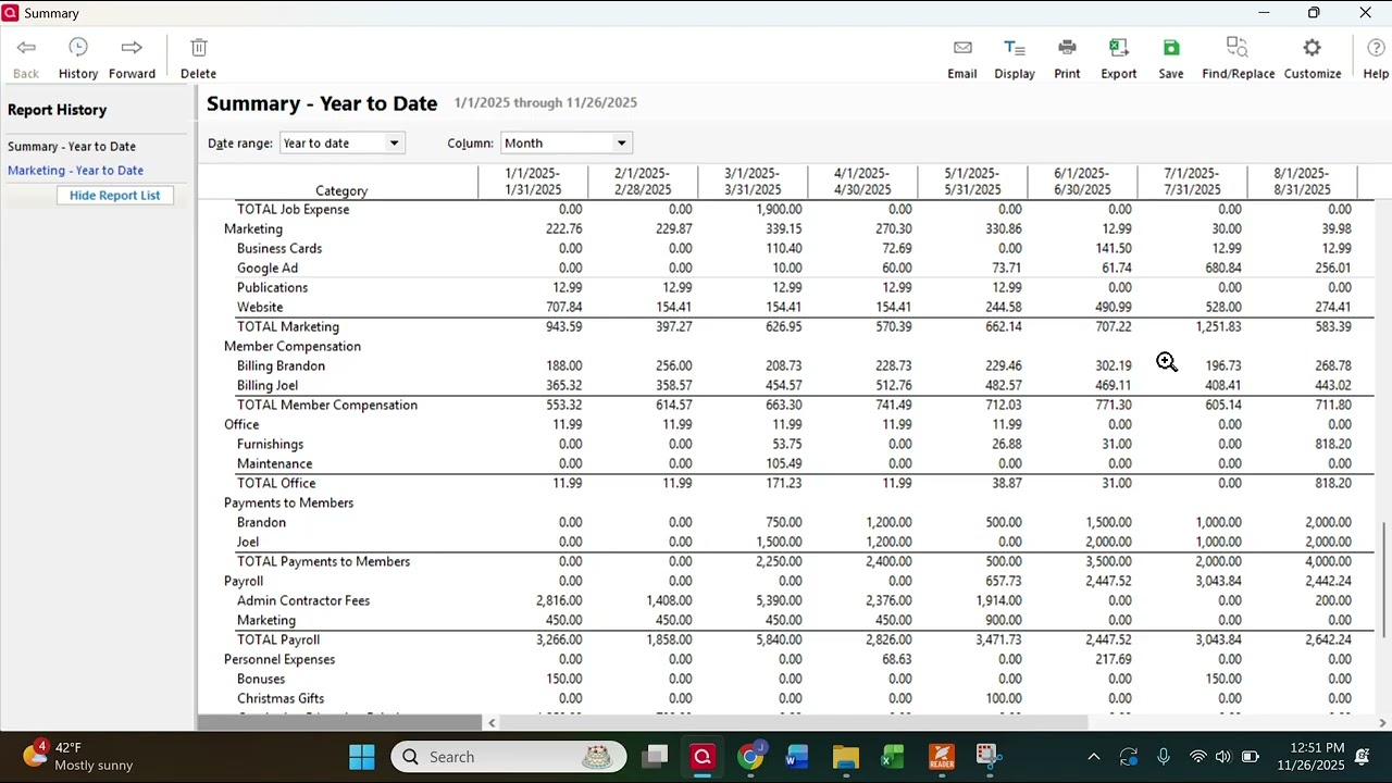 Creating Reports in Quicken