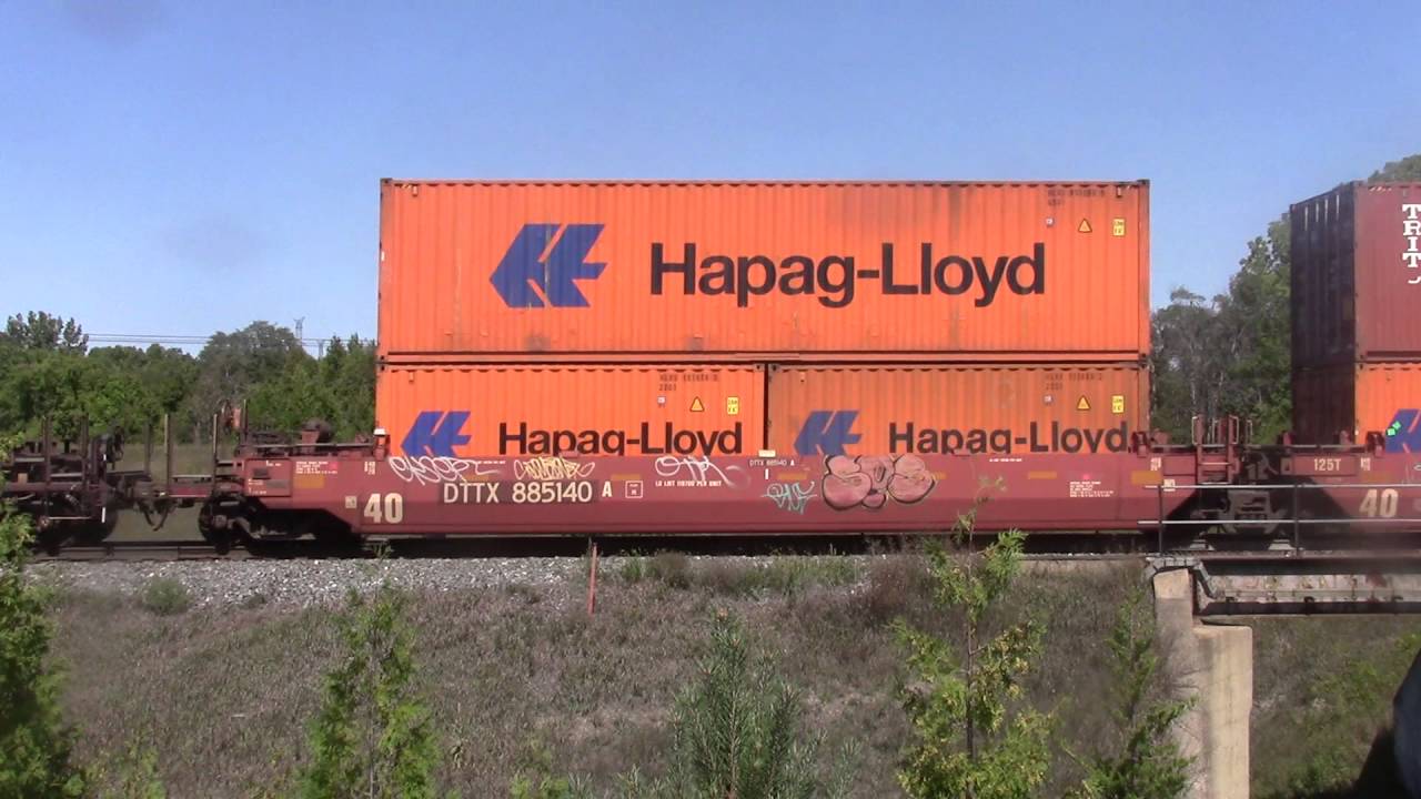 CP 113 intermodal stack train at Beare.