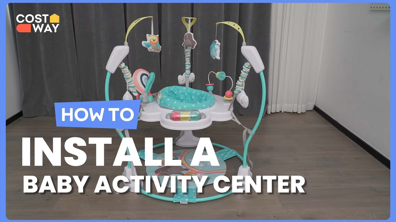 How to Install the Baby Activity Center Height Adjustable Bouncing Saucer | BC10198 #costway #howto