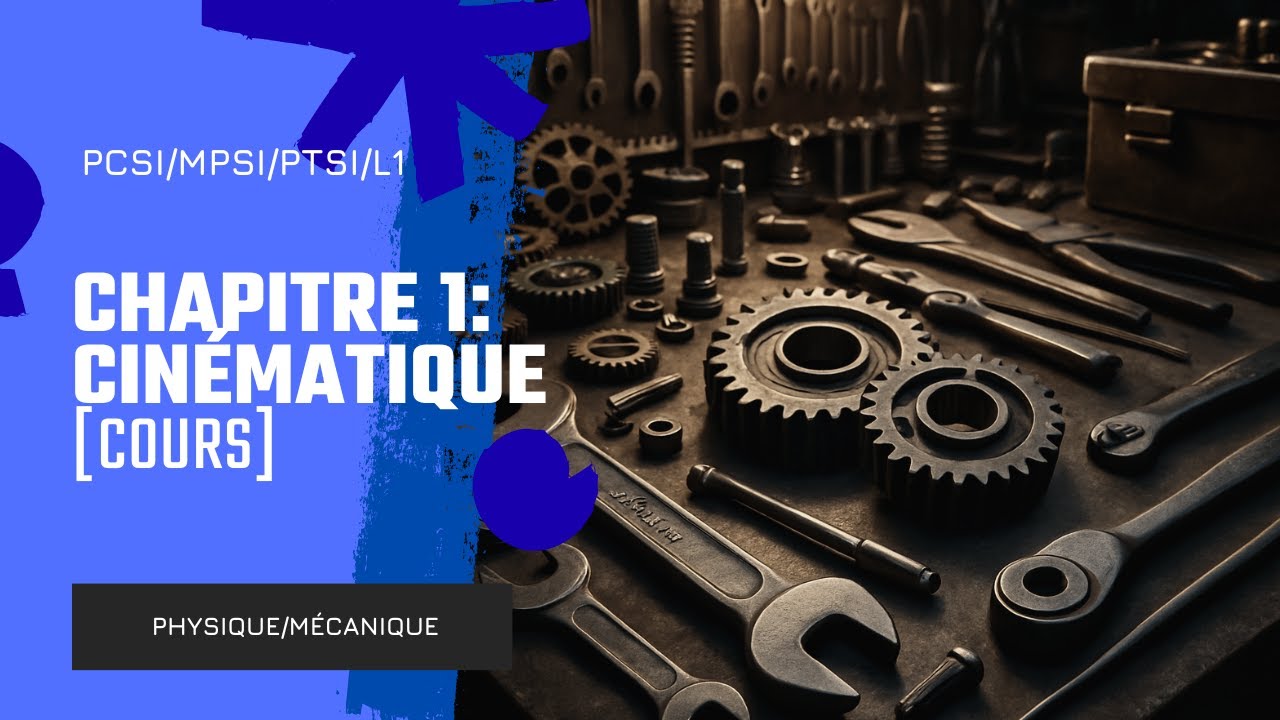 [Physique PCSI/MPSI/PTSI/L1] [Méca] [Cours]  Chapitre 1 : Cinématique