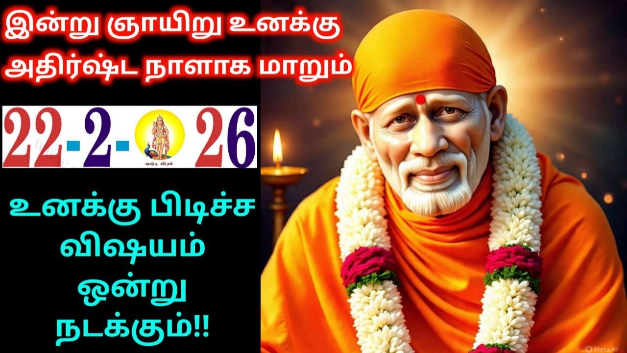 22-2'26/🍃🍃உனக்கு பிடித்த விஷயம்❗️sai baba  Tamil/sai 🙏motivationalspeech#motivationtamil🌸