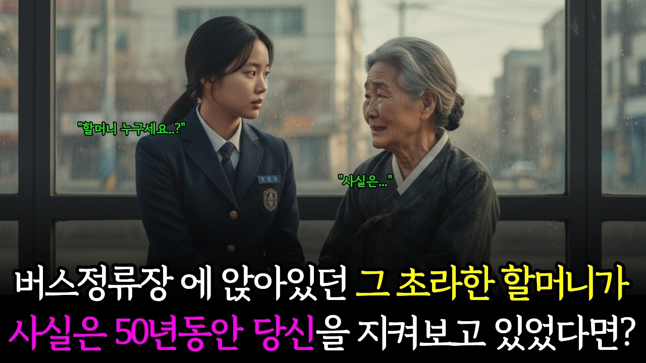 매일 버스정류장 벤치에만 앉던초라한 할머니의 정체50년 숨겨진 인연의 진실