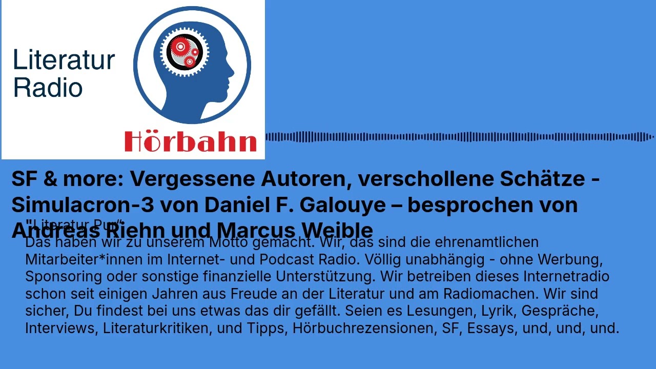 SF & more: Vergessene Autoren, verschollene Schätze - Simulacron-3 von Daniel F. Galouye –...