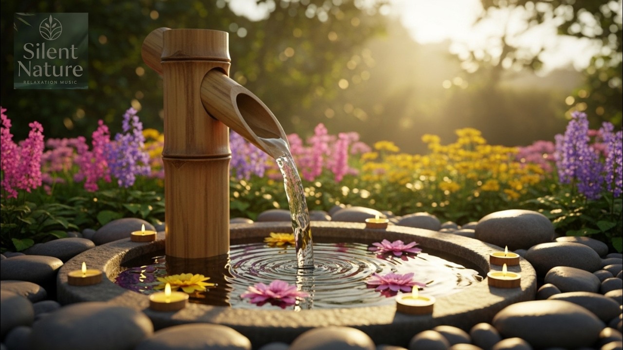 Sleep Fast with Bamboo Water Flow 🌿 2 Hour Deep Sleep Music & Relaxation