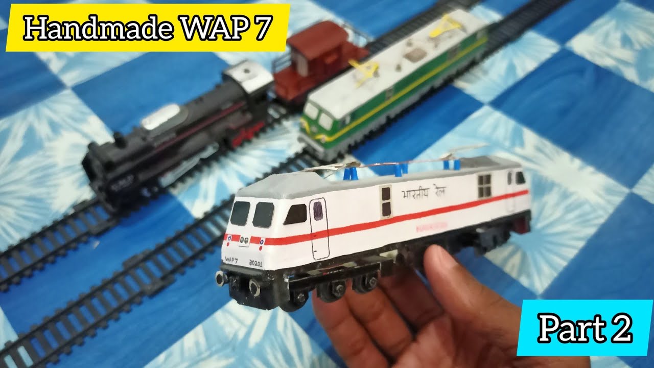 How to make Indian toy train model (WAP 7) NAVKIRAN || PART - 2 || Ho scale railking and centy train