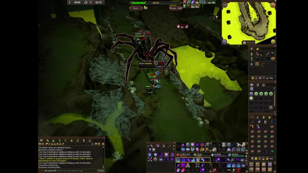 Rs3 Araxxi enraged 100 %