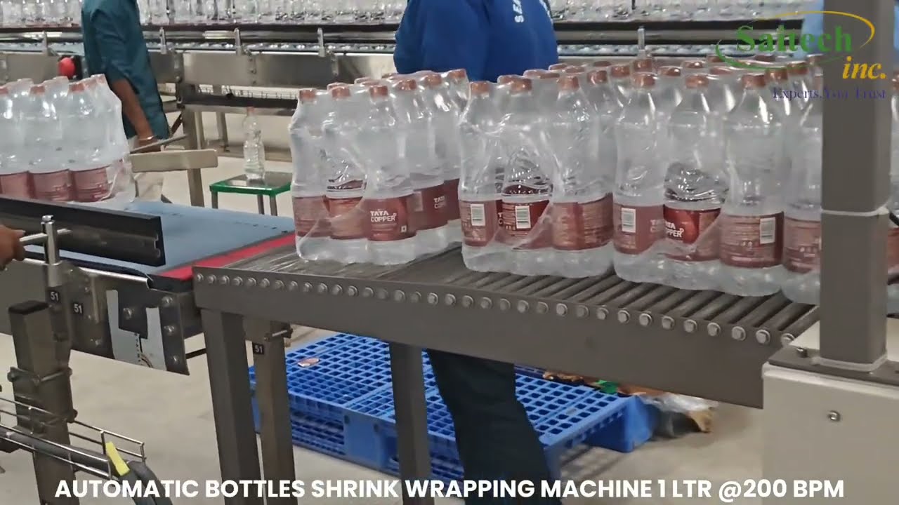 Shrink Wrapping Machine Round Bottles 1Ltr @200BPM - 4 x 3 Matrix
