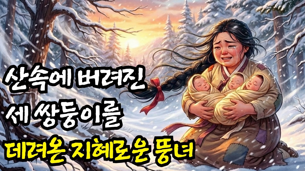 산속에 버려진 세 쌍둥이를 데려온 지혜로운 뚱녀 #야담 #민담 #시니어사연