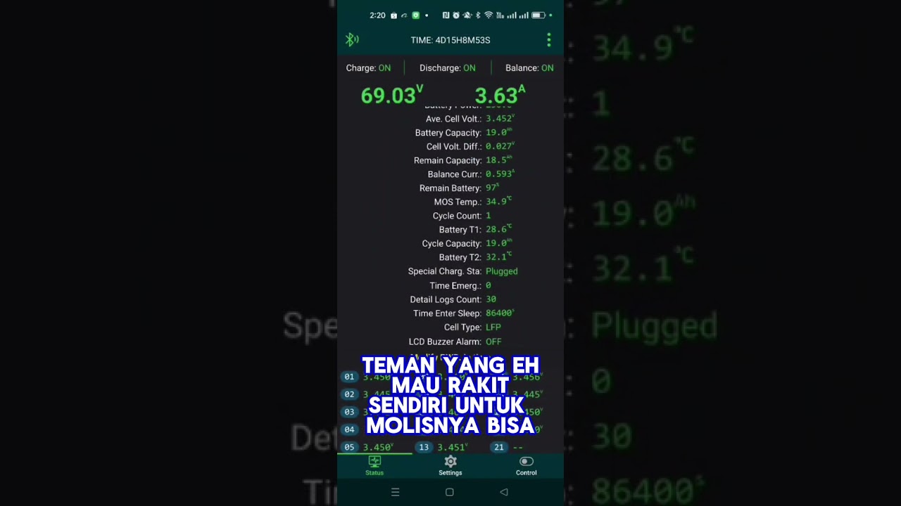 Tips setting BMS jikong dan cara menganalisa keberhasilan perakitan baterai