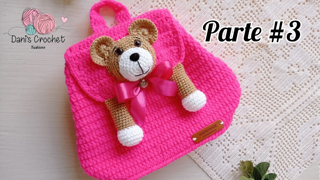 Se lo teji a mi niño y muchos me pidieron el Tutorial🐻 parte #3 de esta original mochila