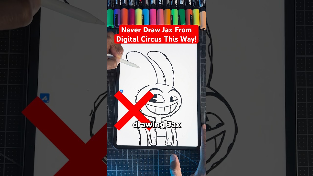 Never Draw Jax THIS Way! 😡 Digital Circus #art #shorts #amazingdigitalcircus