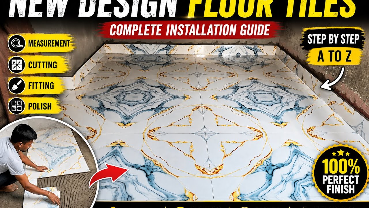 2x4 Tiles Floor Work Complete Video | Real Site Work | w.b construction 
