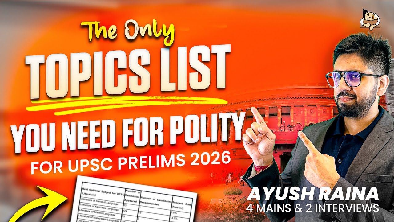 UPSC Prelims 2026 | Most Important topics for Polity | How to revise for Polity in UPSC Prelims