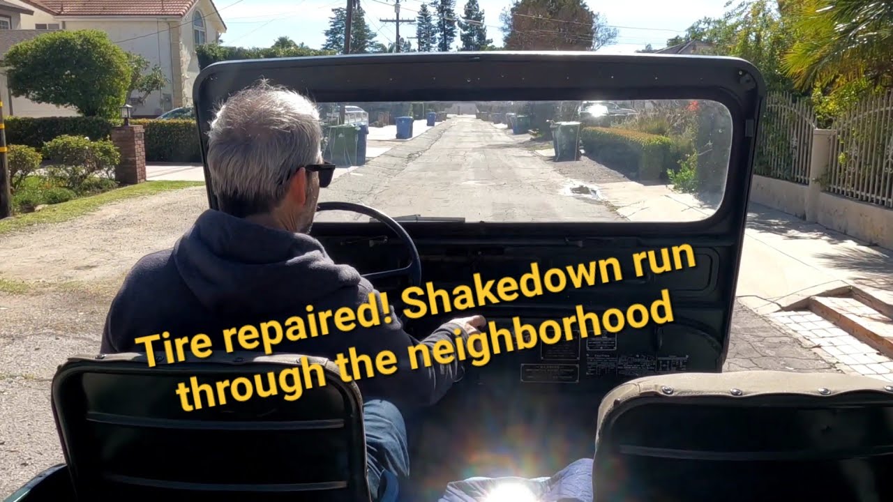 Fixed Flat Tire Shakedown Run | Vintage Flat Fender Jeep Drive