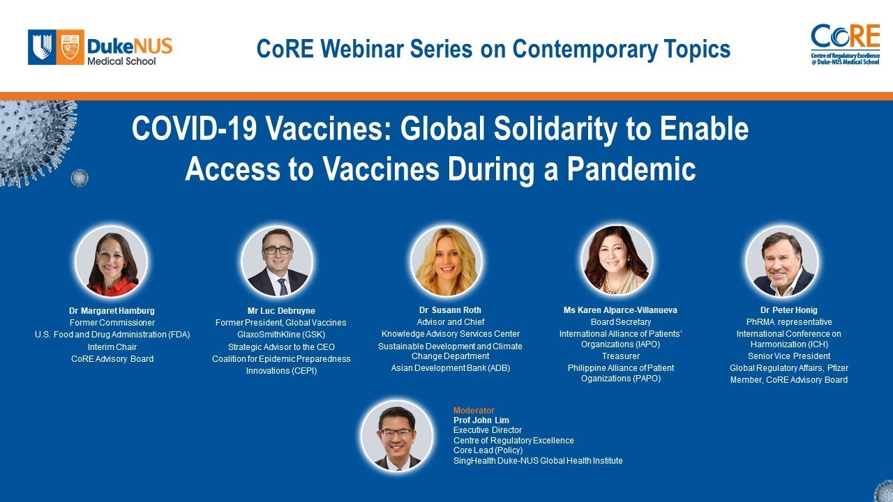 COVID-19 Vaccines - Global solidarity to enable access to vaccines during a pandemic