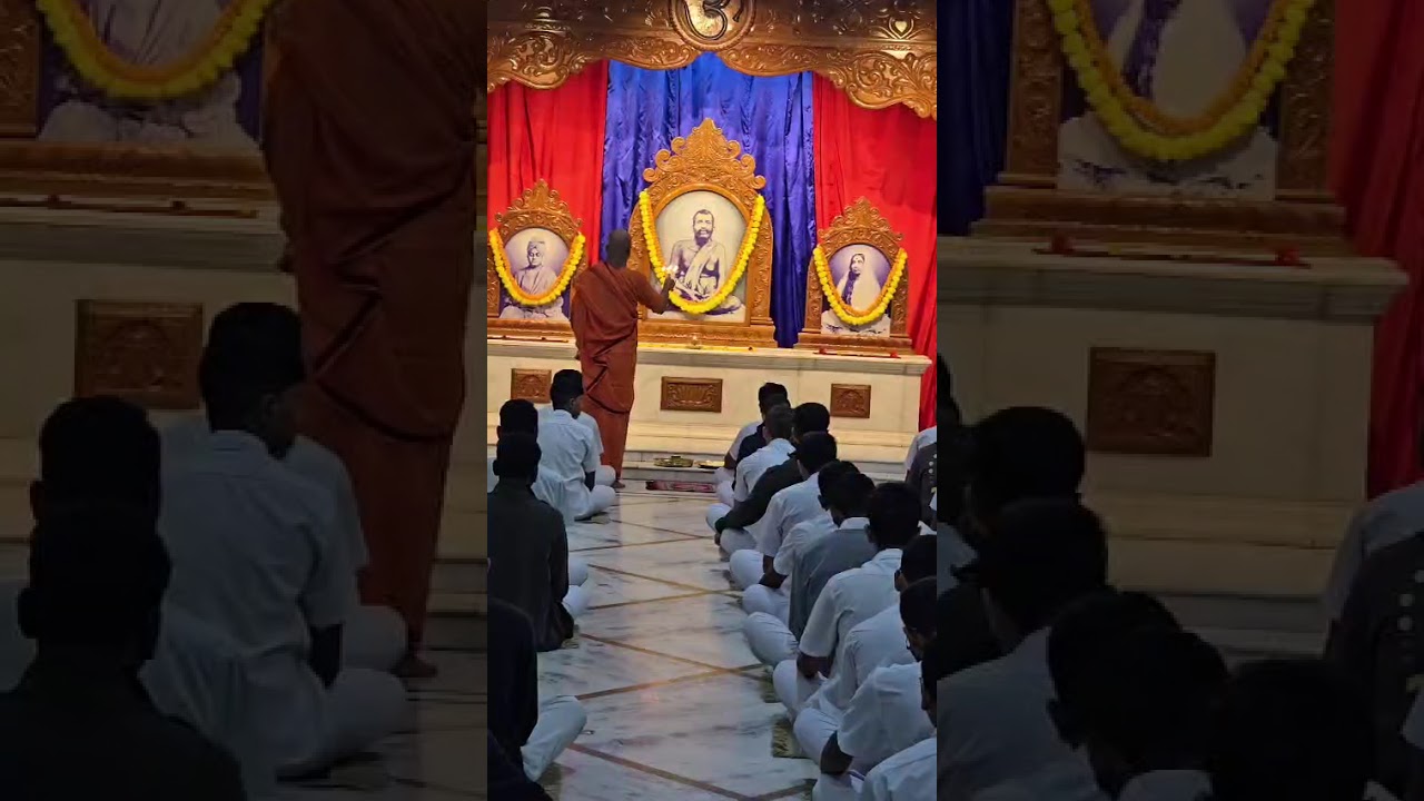 Ramkrishna Vidyashala, Mysore. Aarati to Divyatrya by Swami Agaharananda 🙏