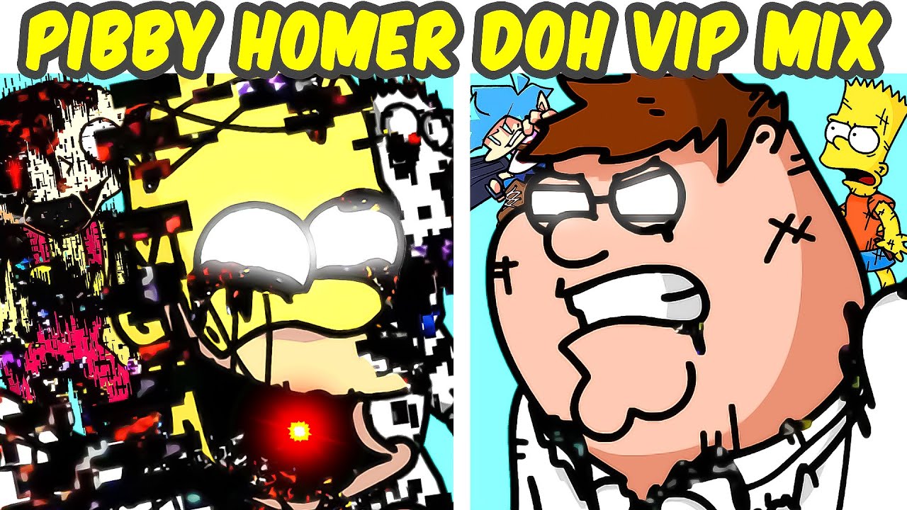 Friday Night Funkin' VS Darkness Takeover VS Corrupted HOMER DOH VIP MIX Glitch (Pibby X FNF MOD)