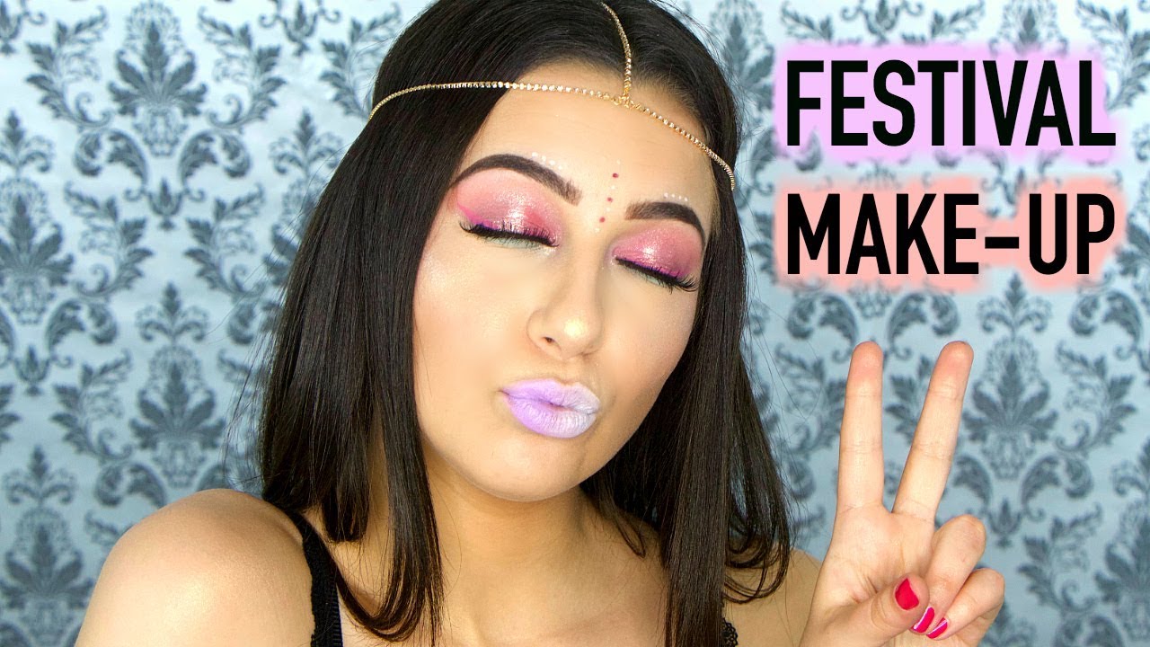 EYELINER ROSE ?! FESTIVAL MAKE-UP LOOK 😍 - Horia
