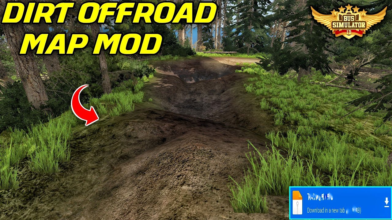 Мод карты Bussid 3.7 &mdash; ETS2 New Dirt Offroad Map Mod для Bus Simulator Indonesia.Bussid Mod Map.B...