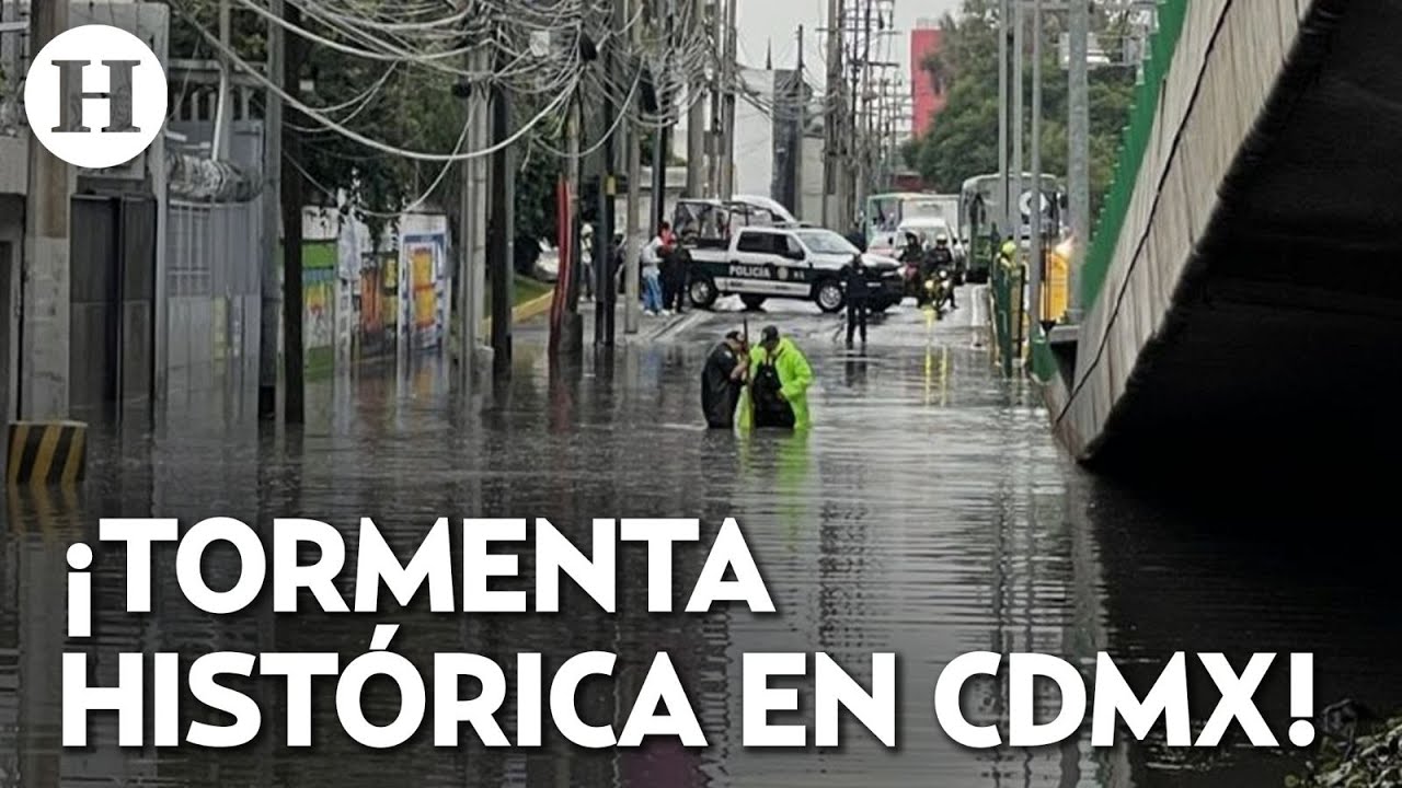¡Caos por lluvias en CDMX! Tormenta del domingo inundó avenidas, el metro y hasta el AICM