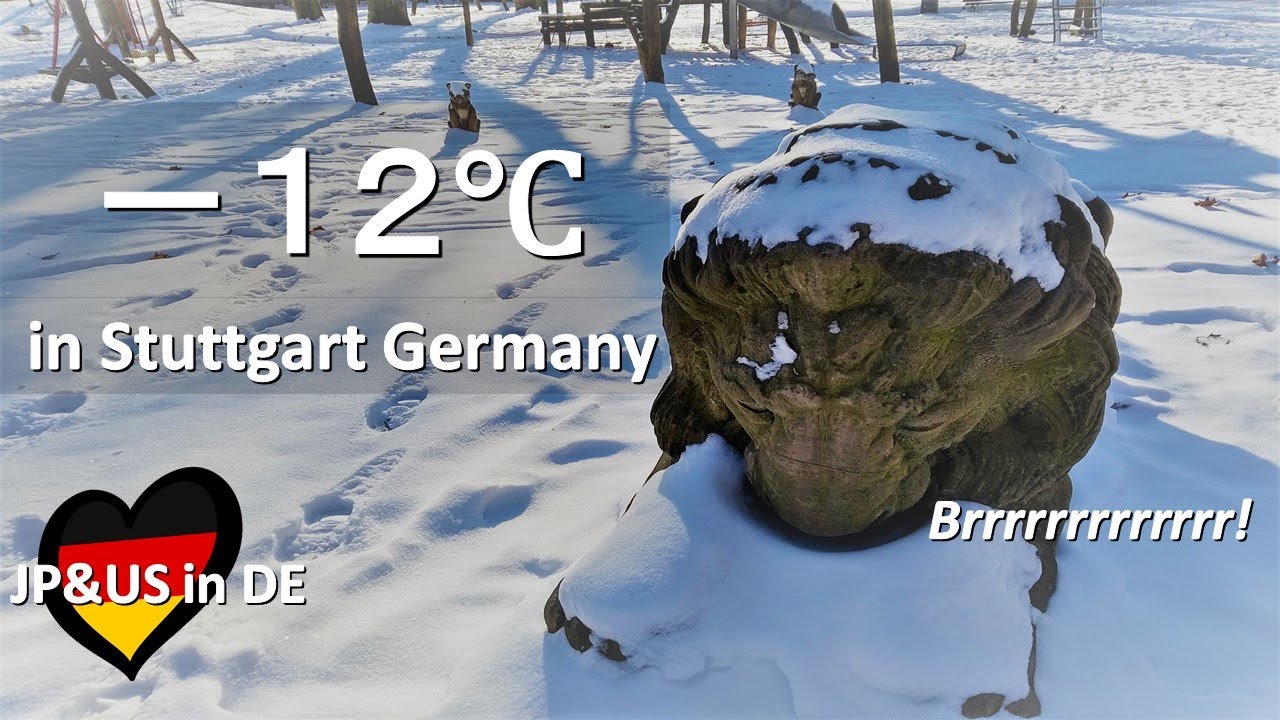 【Stuttgartドイツ】🇩🇪 What a wonderful winter wonderland in Germany / The coldest day of the year 2021