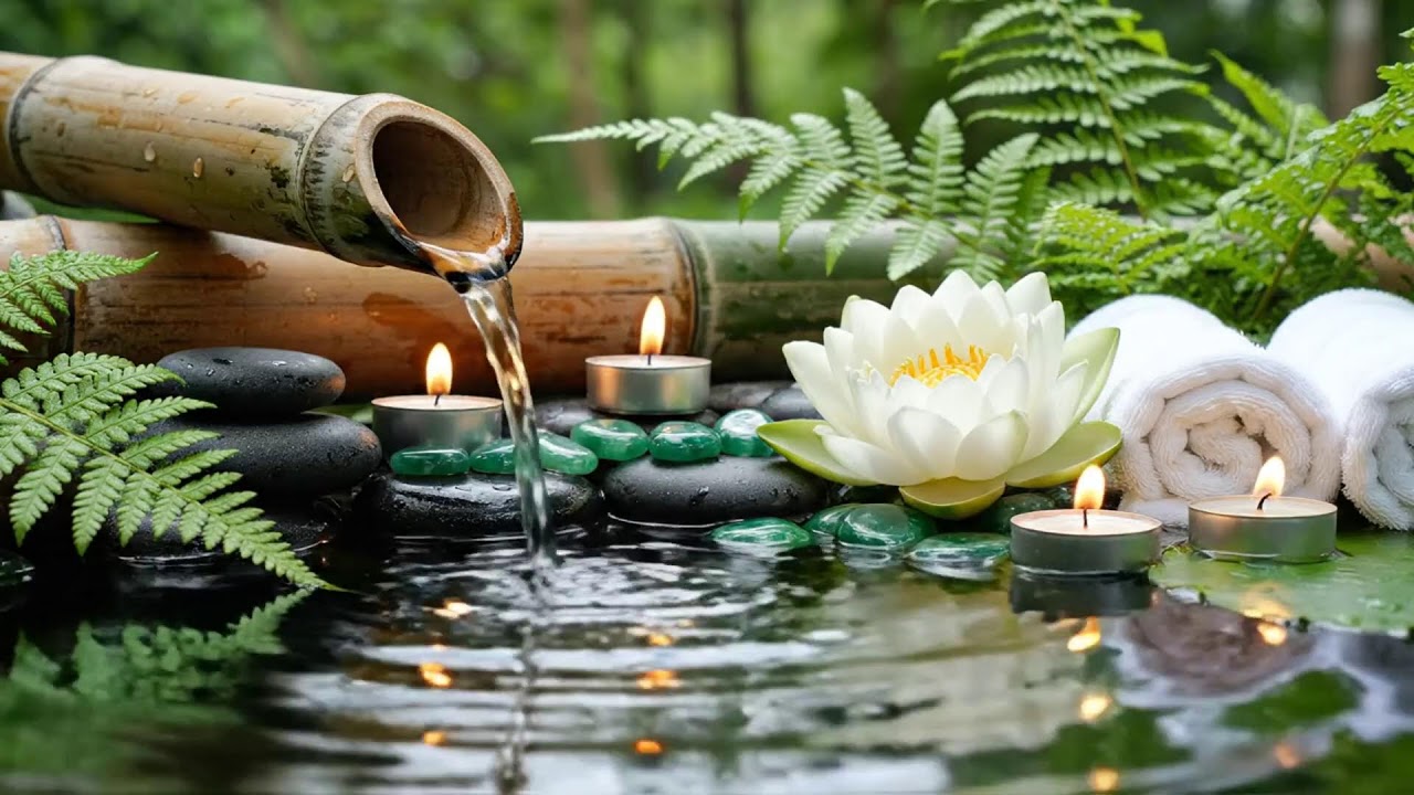 Peaceful Piano with Flowing Water Sounds 🌿 Insomnia Relief, Anxiety & Depression | Calm Mind Body