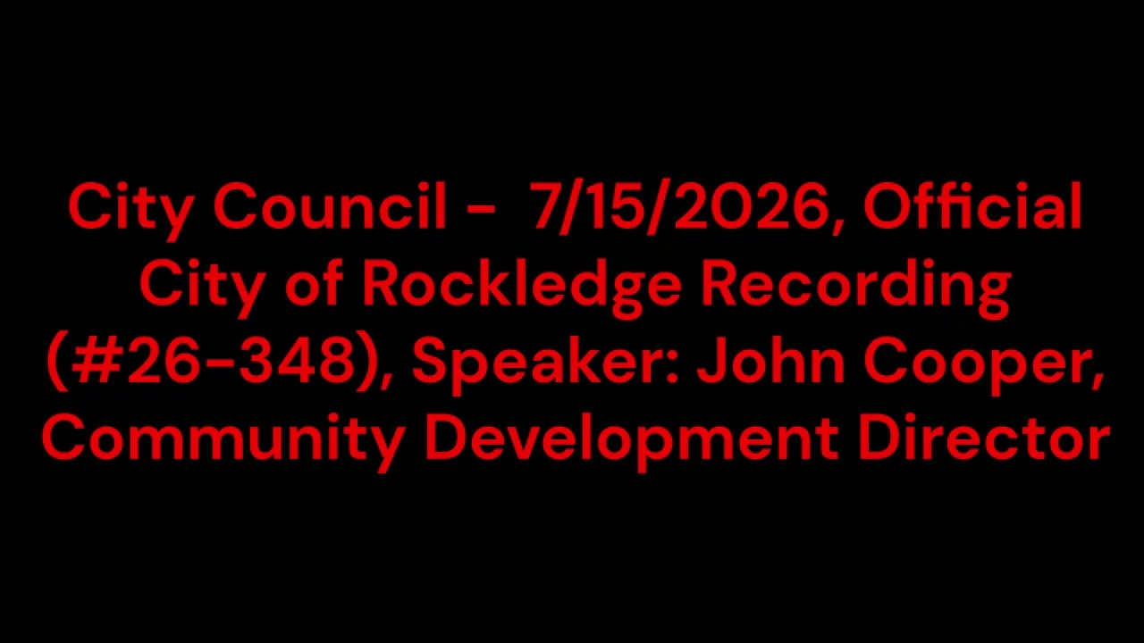 Site Plan Required, Then Not Required &mdash; Rockledge Rezoning, March 2025 / July 2026