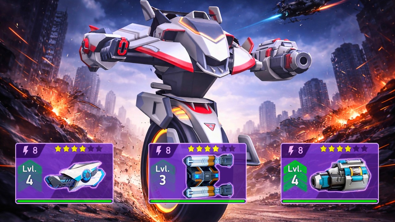 Killshot & Stasis Beam 8, Helix Rack 8, Voltaic RPG 8 - Mech Arena