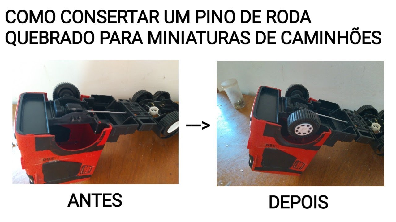 DICA DE COMO CONSERTAR UM PINO DE RODA QUEBRADO PARA MINIATURAS DE CAMINHÕES
