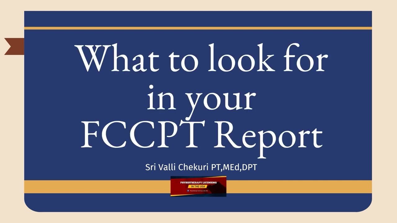 FCCPT Report Requirements For PT Licensing in USA