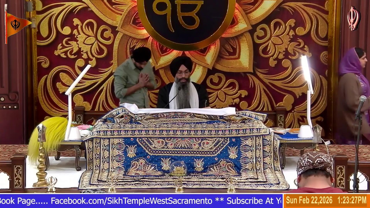 🔴 Live  Sikh Temple West Sac, CA, USA  feb 22  2026