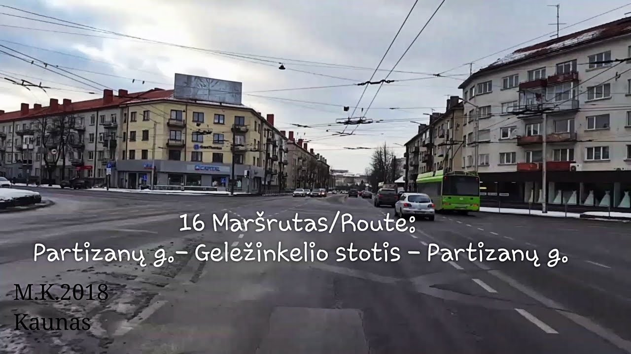 16 Maršrutas/Route: Partizanų g.- Geležinkelio stotis - Partizanų g. (Kaunas)