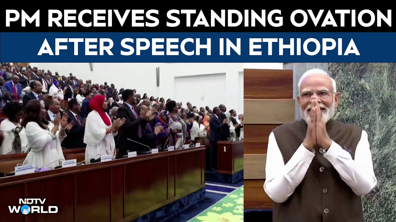 PM Modi Ethiopia Visit | PM Receives Min-Long Standing Ovation After Speech In Ethiopian Parliament