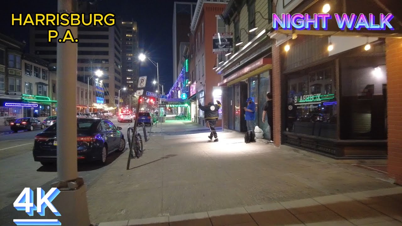 HARRISBBURG NIGHT WALKING TOUR [4K] USA!!!