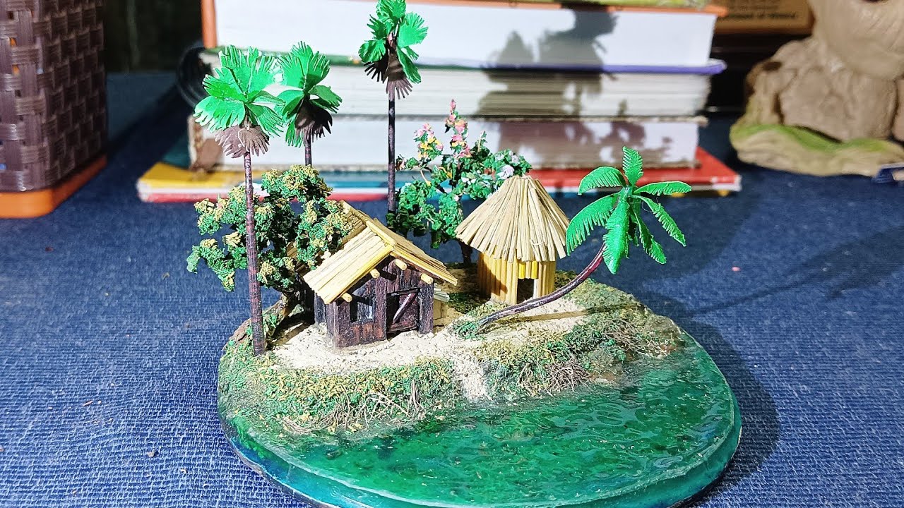 How to Build a Realistic Imaginary Mini Village House with Nature Diorama | DIY Miniature