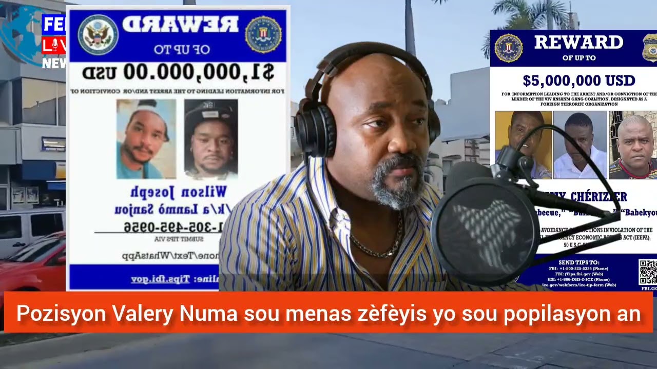 🚨🇭🇹⛳🚨🇭🇹⛳🔥Pozisyon  Jounalis Valery Numa "sou menas zèfèyis" yo sou popilasyon an