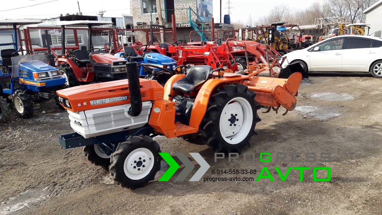 Обзор японского мини-трактора KUBOTA ZB1600 с фрезой, 4WD Екатеринбург