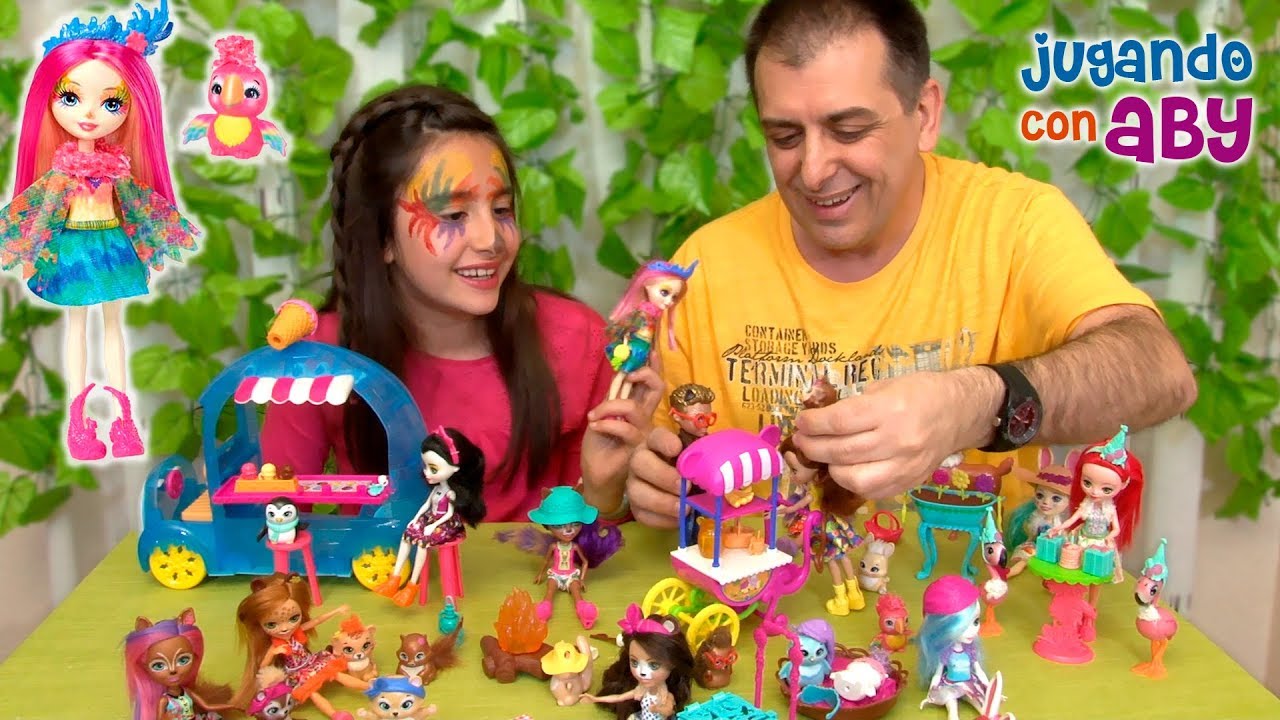 ENCHANTIMALS. Fiesta y Helados!! Jugando con mis muñecas en el bosque mágico