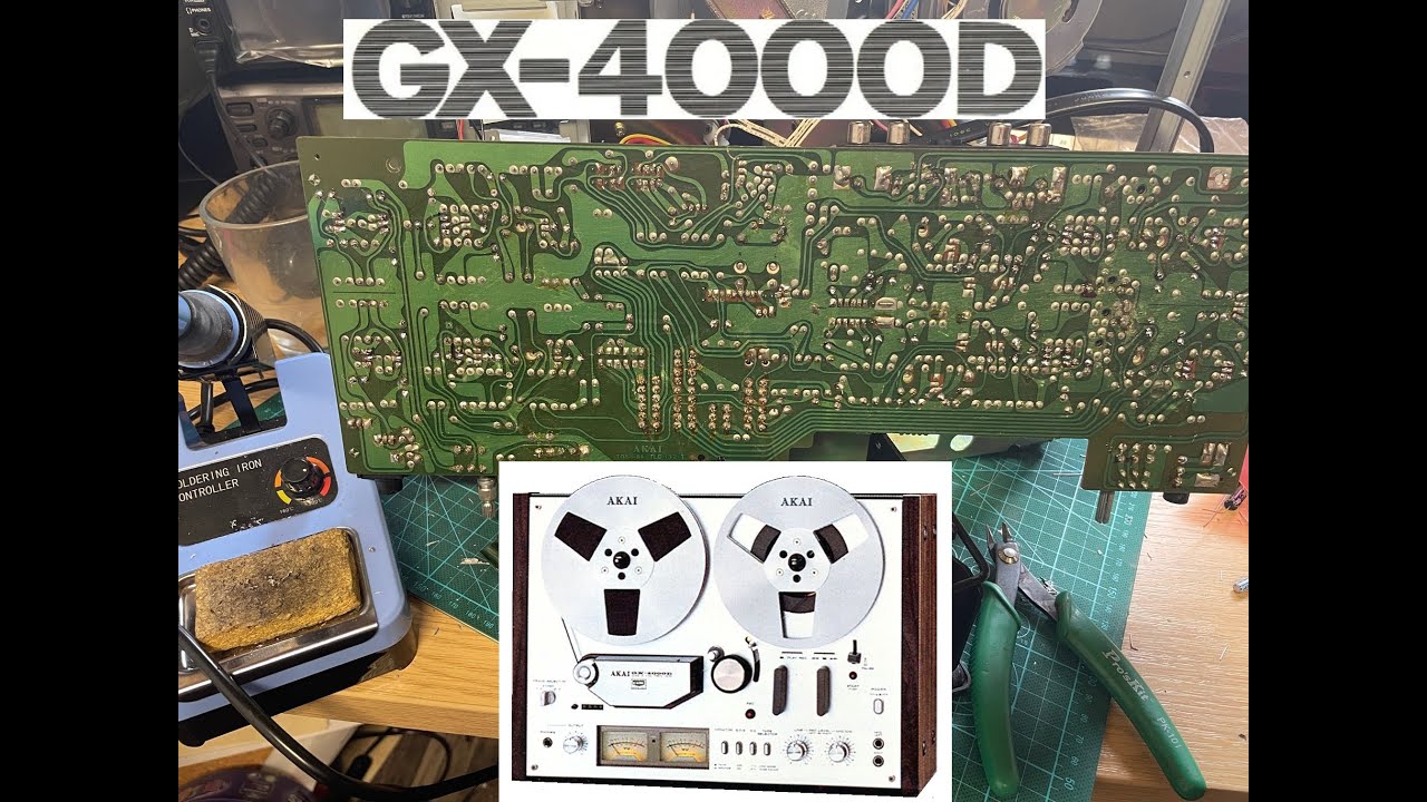 Akai GX-4000D Main board capacitor and Transistor replacement.