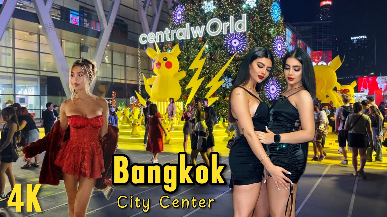 BANGKOK CITY CENTER : MBK CENTER - SIAM SQUARE - SIAM PARAGON - CENTRAL WORLD - 4K WALKING TOUR