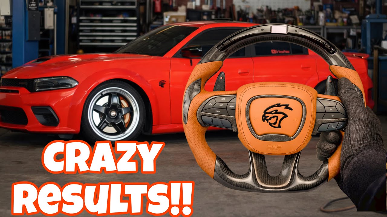 Installing custom LED Hellcat Steering wheel for charger & challenger‼️🔥