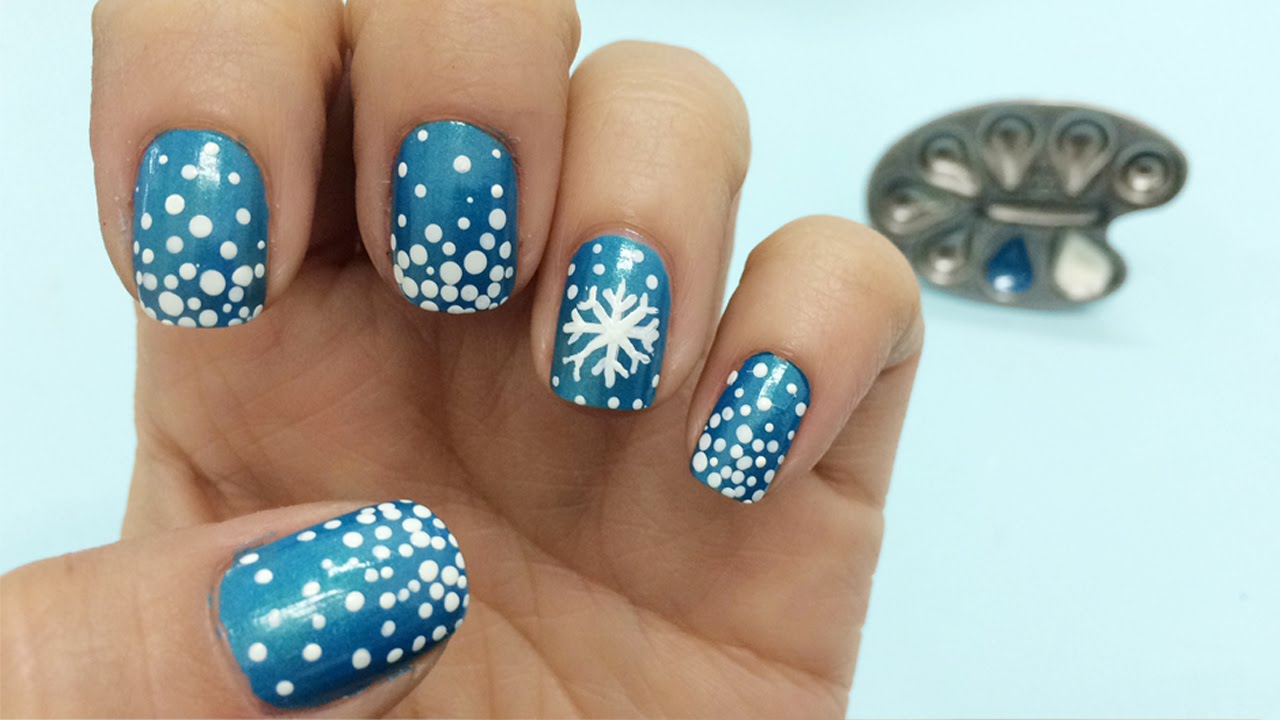 Decoracion de uñas Copo de Nieve - Snowflake Nail Art