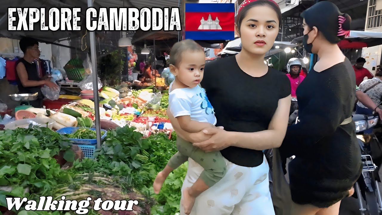 Experience The Real Cambodia Street Market | Daily Local Life of Khmer People & Street Food Scene 