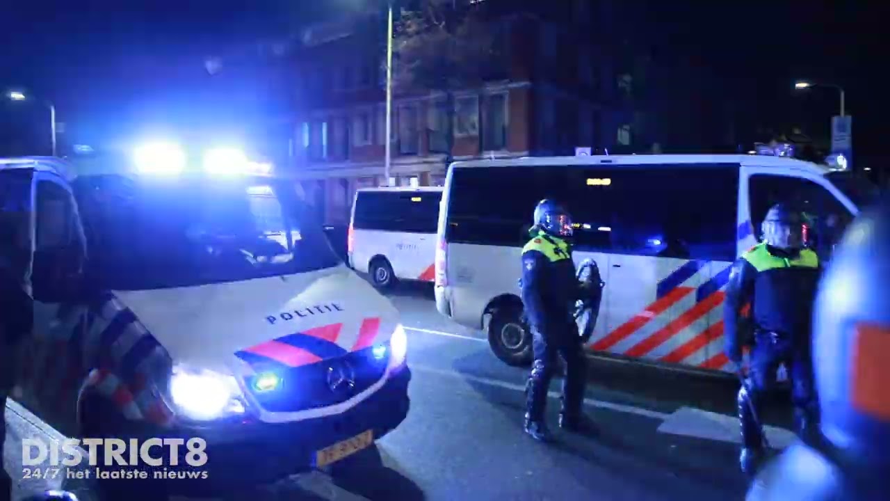 Onrust op straat na winst Marokko Schilderswijk Den Haag