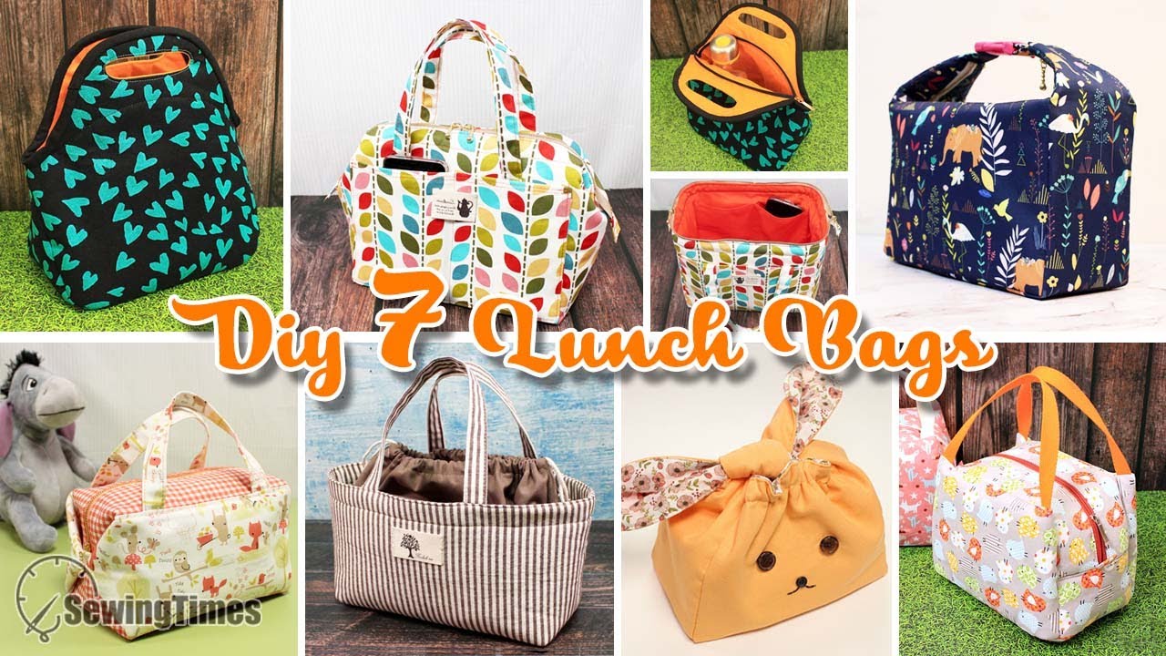 DIY 7 Lunch Bag Sewing Ideas | Which one is the perfect lunch bag for you? [sewingtimes]